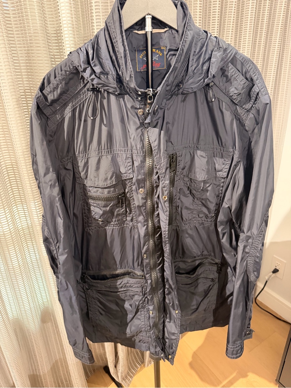 Paul & Shark Navy Lightweight Hooded Utility Jacket